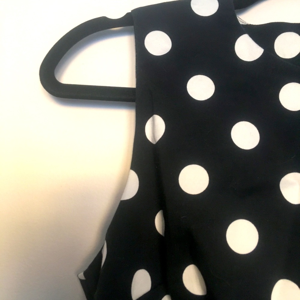 Liz Claiborne Polka Dot Dress, midi shift with zip in back